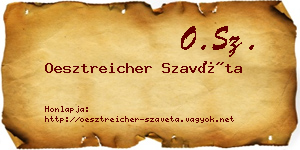 Oesztreicher Szavéta névjegykártya